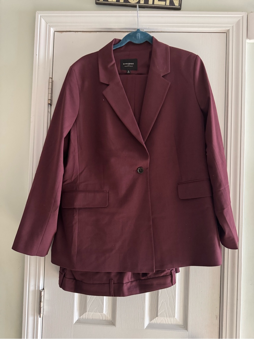 Banana Republic Women's Wine Single-Button Blazer